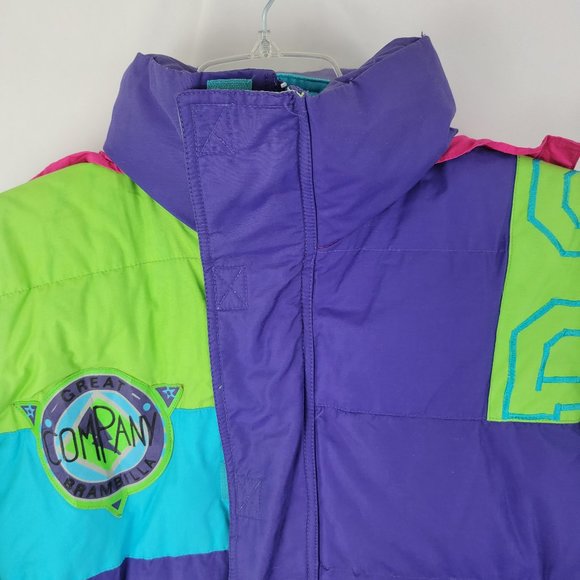 Brambilla puffer Jacket 90s color block - Picture 2 of 16